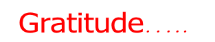   Gratitude….. 
